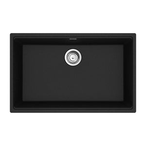 FRANKE MAG11028-ONY-S Maris Undermount 33-in x 22-in Granite Single Bowl Kitchen Sink in Onyx In Onyx
