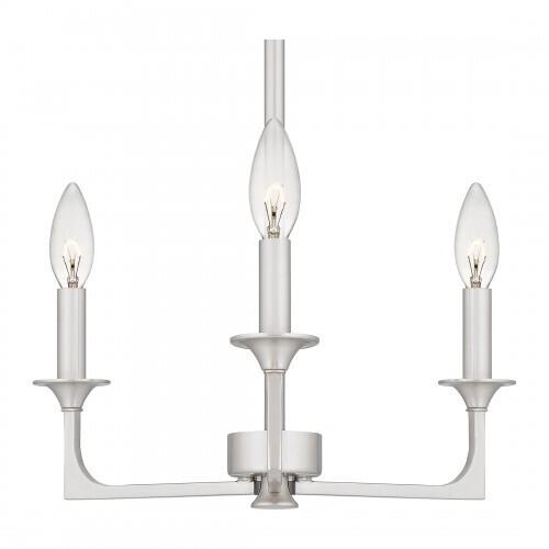 Quoizel PRC5016BN Prescott Chandelier 3 lights brushed nickel Chandelier