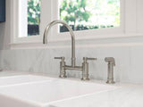 Port Haven 2-Handle Kitchen Faucet with Side Spray in Stainless Steel