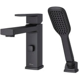 Deckard Single Handle Complete Roman Tub Trim with Handheld Shower in Matte Black