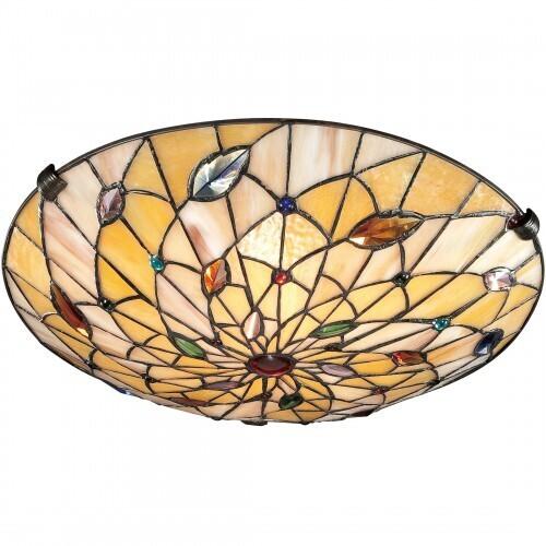 Quoizel TF1409SVB Graham Flush mount  tiff vintage bronze 17"d Flush Mount