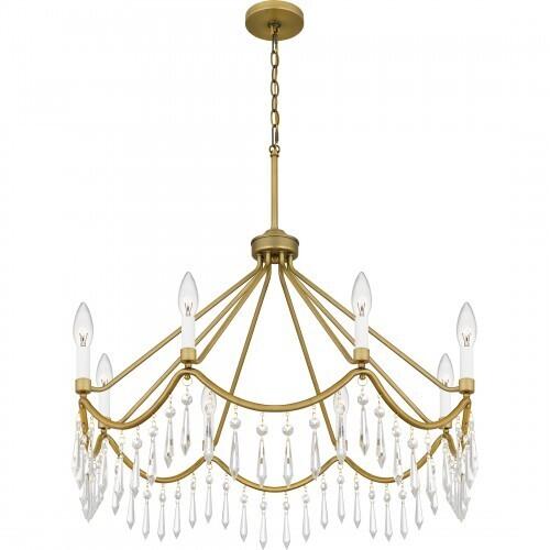 Quoizel AID5030AB Airedale Chandelier 8 lights aged brass Chandelier