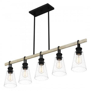 Quoizel KGB142EK Kingsbridge Linear chandelier 5 lights earth black Island Light