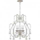 Quoizel BLC5005AWH Blanca Chandelier 5 light antique white Chandelier