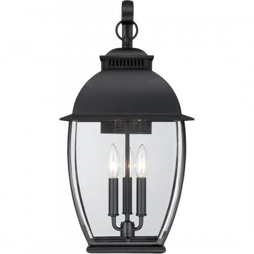 Quoizel BAN8411K Bain Outdoor wall lantern 11" mystic black Outdoor Lantern