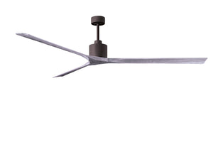 Matthews Fan NKXL-TB-BW-90 Nan XL 6-speed ceiling fan in Matte White finish with 90” solid barn wood tone wood blades
