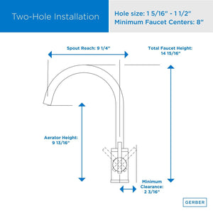Gerber D401058BB Brushed Bronze Parma Single Handle Kitchen Faucet