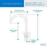Gerber D401058SS Stainless Steel Parma Single Handle Kitchen Faucet