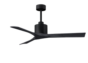 Matthews Fan NK-BK-BK-52 Nan 6-speed ceiling fan in Matte Black finish with 52” solid matte black wood blades