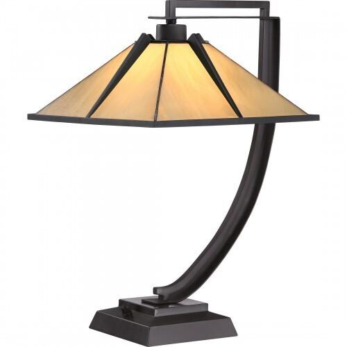 Quoizel TF1791TWT Pomeroy Table lamp tiffany 1lt western bronze Table Lamp