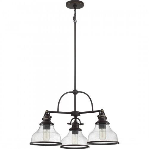 Quoizel GRTS5103PN Grant Dinette 3 light palladian bronze Chandelier