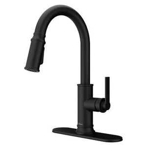 Pfister Matte Black 1-handle Pull-down Kitchen Faucet GT529-COLB