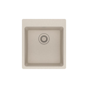 FRANKE MAG61015-CHA Maris Dual Mount 17.31-in x 19.69-in Granite Single Bowl Bar / Prep Sink in Champagne In Champagne
