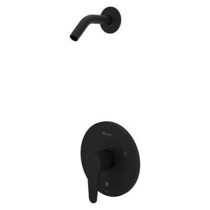 Pfirst Series 1-Handle Shower, Trim Only Less Showerhead in Matte Black