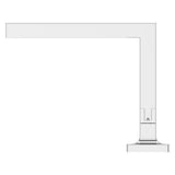 Verve 2-Handle 8 in - 15 in. Widespread Bathroom Faucet without Handles with Square Spout in Polished Chrome