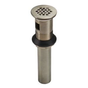 Grid Strainer with Overflow in Brushed Nickel