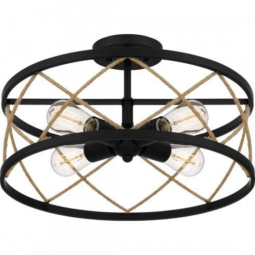 Quoizel QSF5632MBK Quoizel Semi-Flush Mount Semi flush 4 lights matte black Semi-Flush Mount