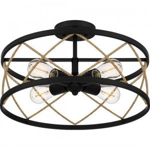 Quoizel QSF5632MBK Quoizel Semi-Flush Mount Semi flush 4 lights matte black Semi-Flush Mount