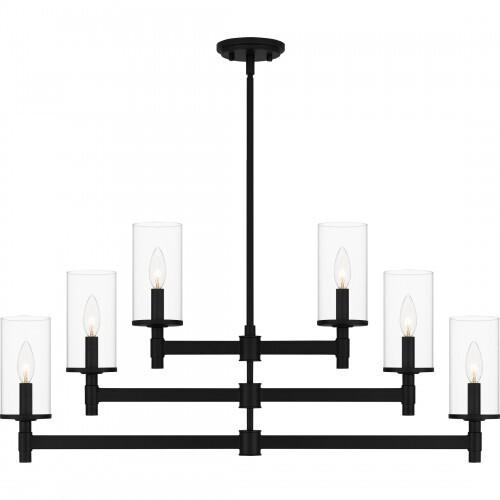 Quoizel QCH5578MBK Quoizel Chandelier Island 6 lights matte black Island Light