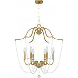 Quoizel SDY5028AB Sunday Chandelier 6 lights aged brass Chandelier