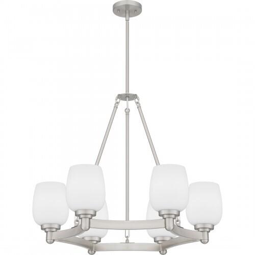 Quoizel PNG5028BN Penning Chandelier 6 lights brushed nickel Chandelier