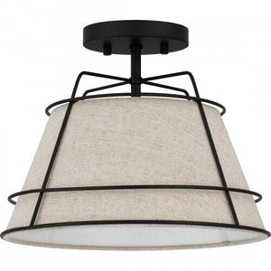 Quoizel QSF5629MBK Quoizel Semi-Flush Mount Semi flush 1 light matte black Semi-Flush Mount
