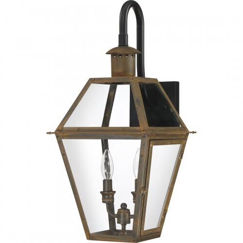 Quoizel RO8411IZ Rue De Royal Outdoor wall 2 light industrial bronze Outdoor Lantern