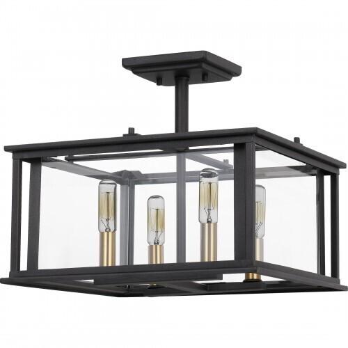 Quoizel CDL1714EK Citadel Semi- flush mount 4 light earth black Semi-Flush Mount