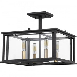 Quoizel CDL1714EK Citadel Semi- flush mount 4 light earth black Semi-Flush Mount