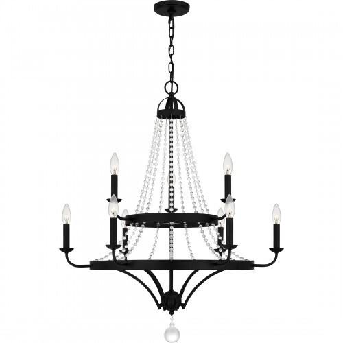 Quoizel ADL5030MBK Adelaide Chandelier 9 lights matte black Chandelier