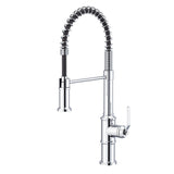 Gerber D455237BS Satin Black Kinzie Pre-rinse Single Handle Spring Spout Kitchen ...