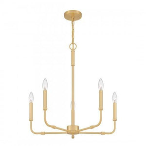 Quoizel ABR5024AB Abner Chandelier 5 light aged brass Chandelier