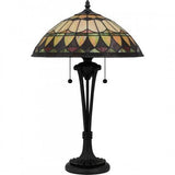 Quoizel TF16143MBK Tiffany Table lamp tiffany 2 lights matte black Table Lamp