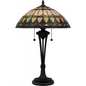 Quoizel TF16143MBK Tiffany Table lamp tiffany 2 lights matte black Table Lamp