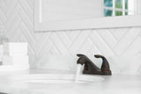 Pfirst Series 2-Handle 4" Centerset Bathroom Faucet in Tuscan Bronze