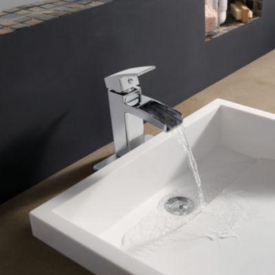 Pfister Polished Chrome Kenzo Single Control, Centerset Bath Faucet LG42-DF0C