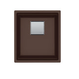 FRANKE PKG11014MOC Peak  16.1-in. x 18.1-in. Mocha Granite Undermount Single Bowl Kitchen Sink - PKG11014MOC In Mocha