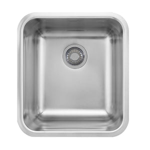 FRANKE GDX11018 Grande 19.75-in. x 21.5-in. 18 Gauge Stainless Steel Undermount Single Bowl Kitchen Sink - GDX11018 In Silk