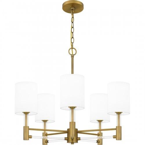 Quoizel GCN5026AB Gretchen Chandelier 5 lights aged brass Chandelier