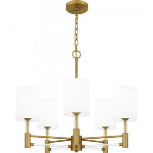 Quoizel GCN5026AB Gretchen Chandelier 5 lights aged brass Chandelier