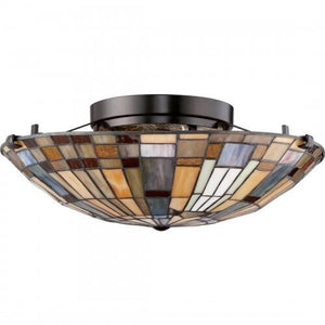 Quoizel TFIK1617VA Inglenook Flush-mount 17"d tiffany Flush Mount