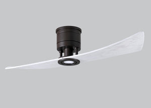 Matthews Fan LW-TB-MWH Lindsay ceiling fan in Textured Bronze finish with 52" solid matte white wood blades and eco-friendly, dimmable LED light kit.