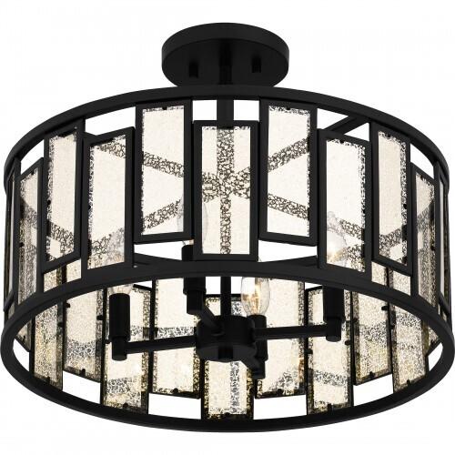 Quoizel QSF5600MBK Quoizel Semi-Flush Mount Semii  flush 4 lights matte black Semi-Flush Mount