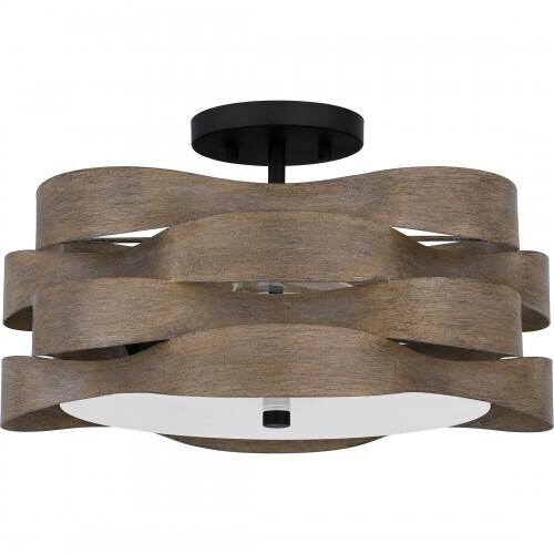Quoizel APL1716MBK Appleton Semi flush 2 lights matte black. Semi-Flush Mount