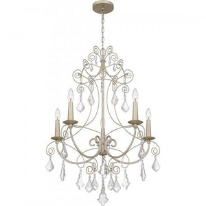 Quoizel MER5028VG Merida Chandelier 5 lights vintage gold. Chandelier
