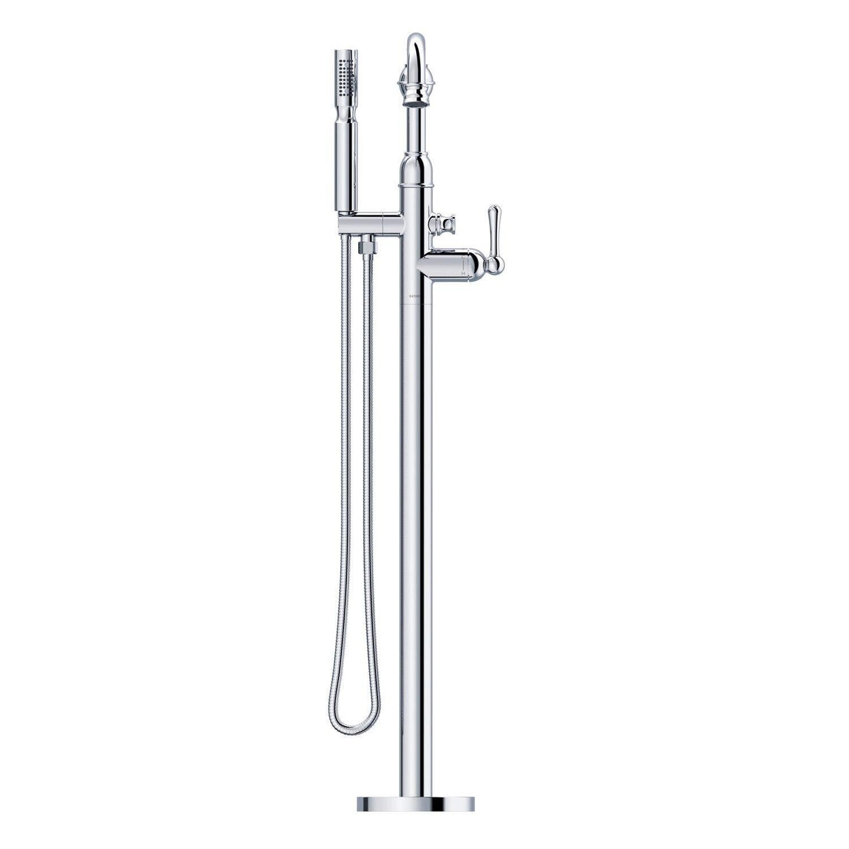 Gerber D300557T Chrome Traditional Floor Mount Tub Filler Trim Kit With Handshower