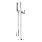 Gerber D300557T Chrome Traditional Floor Mount Tub Filler Trim Kit With Handshower