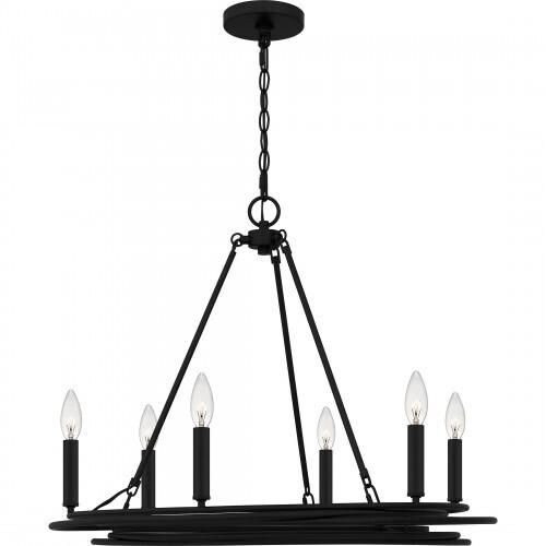 Quoizel CPE5025MBK Calliope Chandelier 6 lights matte black Chandelier