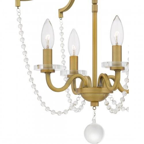 Quoizel SDY1716AB Sunday Semi flush 4 lights aged brass Semi-Flush Mount