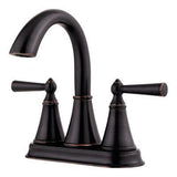 Saxton 2-Handle 4" Centerset Bathroom Faucet in Tuscan Bronze